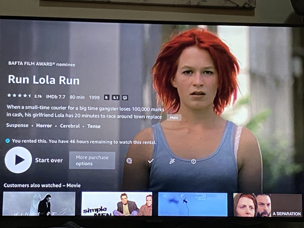 Run Lola Run on TV